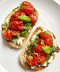 Cherry Tomato & & Sunny Side up Tartines